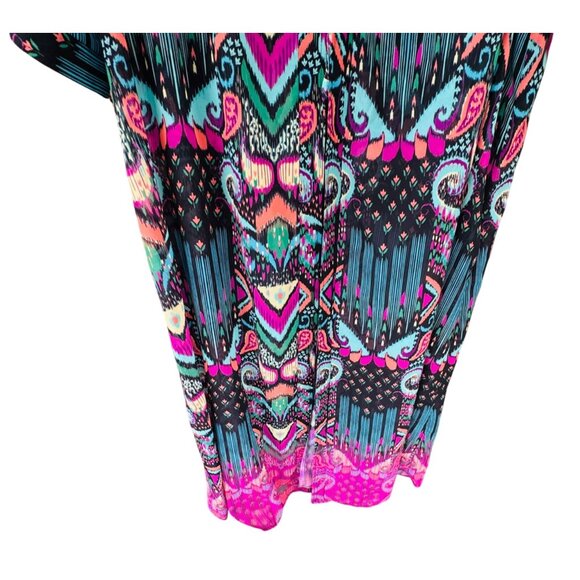 NWT Torrid Elbow Sleeves Multi Ikat Maxi Kimono Size 2X Swim Cover Up - Picture 7 of 9